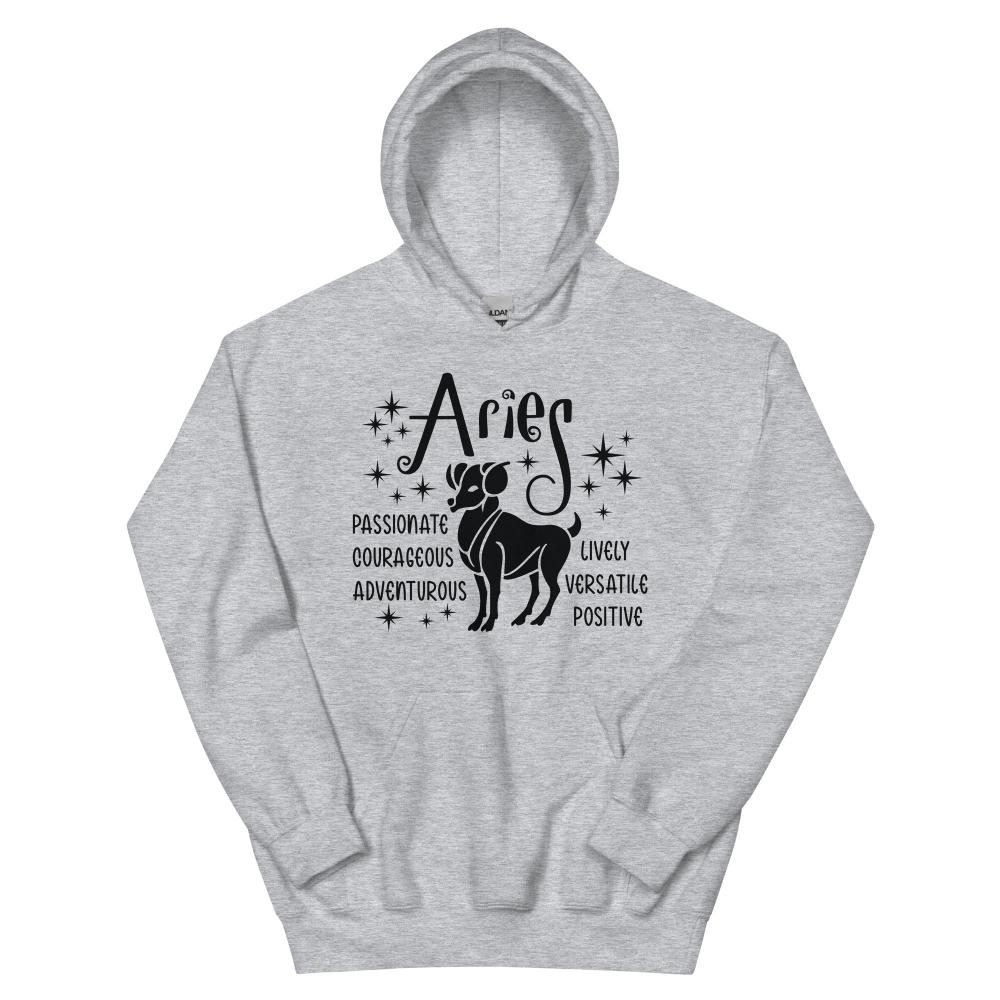 Aries Zodiac Positive Traits Hoodie - Sport Grey Color - https://ascensionemporium.net